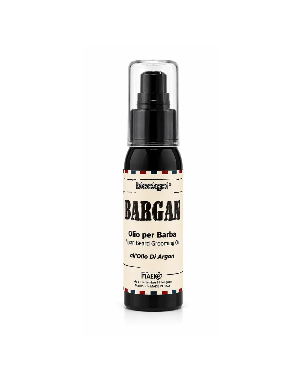 Bargan olio per barba nutriente all'Argan 100% naturale e vegano per barba morbida, ordinata e pelle idratata.