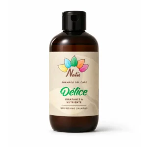 Dèlice Shampoo Idratante per cute secca e sensibile con Camomilla, Calendula e Panthenol per una detersione delicata.