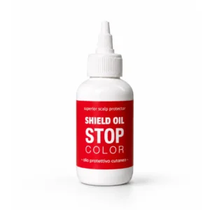 Shield Oil olio protettivo cutaneo pre-colorazione che crea una barriera invisibile per proteggere la pelle da macchie e irritazioni durante la colorazione.