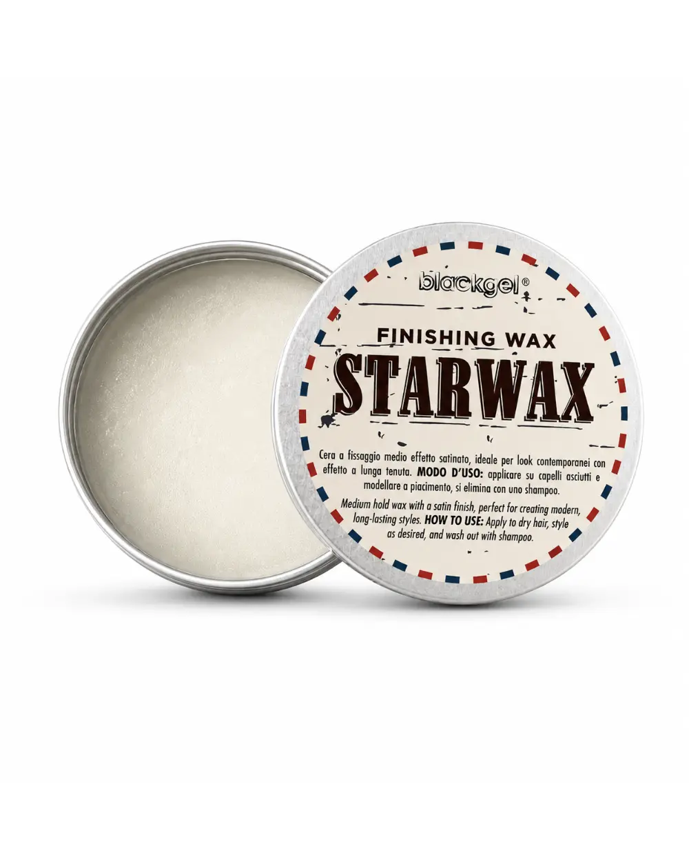 StarWax cera capelli effetto satinato con tenuta media, finish luminoso e styling naturale per tutti i tipi di capelli.