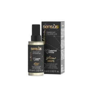Alisa Glow Drops siero illuminante per capelli spenti e opachi con Diamond Dust e Acido Ialuronico, ideale per donare brillantezza, morbidezza e protezione alla fibra capillare.