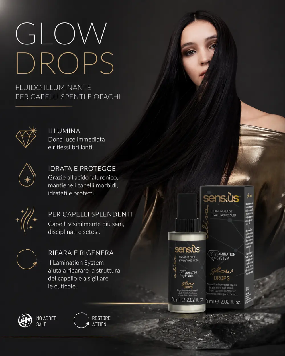 Glow Drops – Olio Illuminante per Capelli Spenti e Opachi 60 ml Alisa - immagine 2