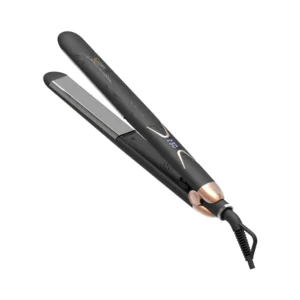 Piastra Professionale Bronze Straightner Titanium con piastre basculanti in titanio, display digitale e temperatura fino a 230°C.