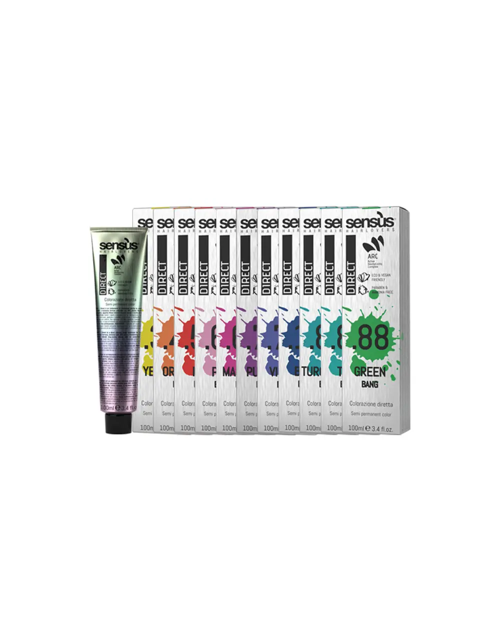 Bang Direct Color colorazione diretta semi permanente per capelli con Active Revitalizing Complex, ideale per creare riflessi intensi, colori personalizzati e una chioma luminosa.