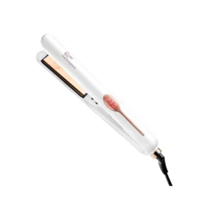 Piastra Professionale Gold Straightener con tecnologia a infrarossi e piastre basculanti in titanio per capelli lisci e luminosi.