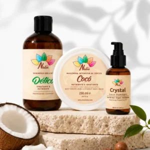 Nourish & Grow Kit per capelli secchi e sfibrati con Shampoo Nutriente, Maschera Intensiva al Cocco e Cristalli Liquidi Protettivi