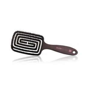 Spazzola Rettangolare Flex Plum ventilata con setole miste in nylon e cinghiale per districare e lisciare capelli normali e spessi.