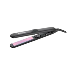 Piastra professionale Gamma+ Rainbow con finitura antistatica, matrici ammortizzate e temperatura fino a 230°C, ideale per lisciare i capelli riducendo l'effetto elettrostatico e il crespo.