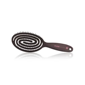 Spazzola Districante Ovale Flex Plum ventilata con setole medie in nylon per districare delicatamente i capelli bagnati senza spezzarli.