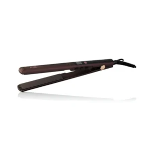 Piastra professionale Plum Long Evo con piastre lunghe flottanti in ceramica e tormalina da 25 x 120 mm, temperatura regolabile da 130°C a 230°C.