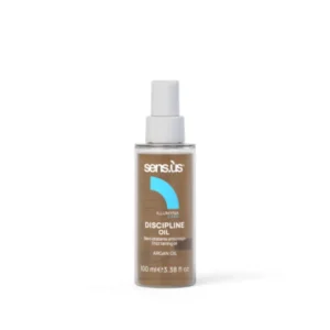 Discipline Oil Illumyna olio anticrespo per capelli crespi e indisciplinati con acqua di riso fermentata, olio di canapa, olio di avocado e olio di argan per nutrire e disciplinare la chioma.