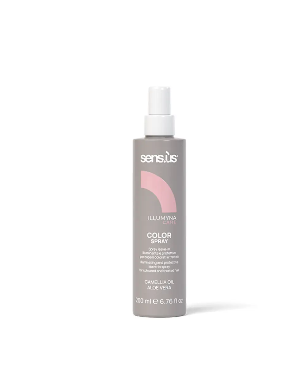 Color Spray Illumyna Care spray leave-in protettivo per capelli colorati e trattati con olio di camelia e aloe vera, ideale per preservare il colore e illuminare la chioma senza appesantire.